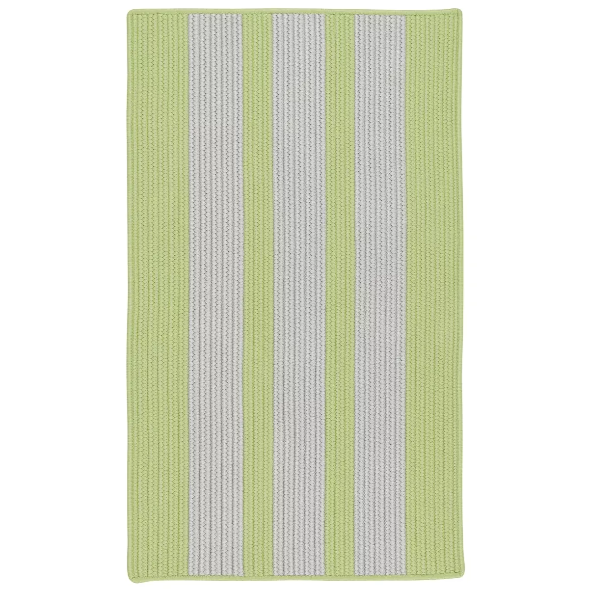 Colonial Mills Rug EV77R072X108S Everglades Vertical Stripe Braided Area RugHorizon Green - 6 x 9 ft.