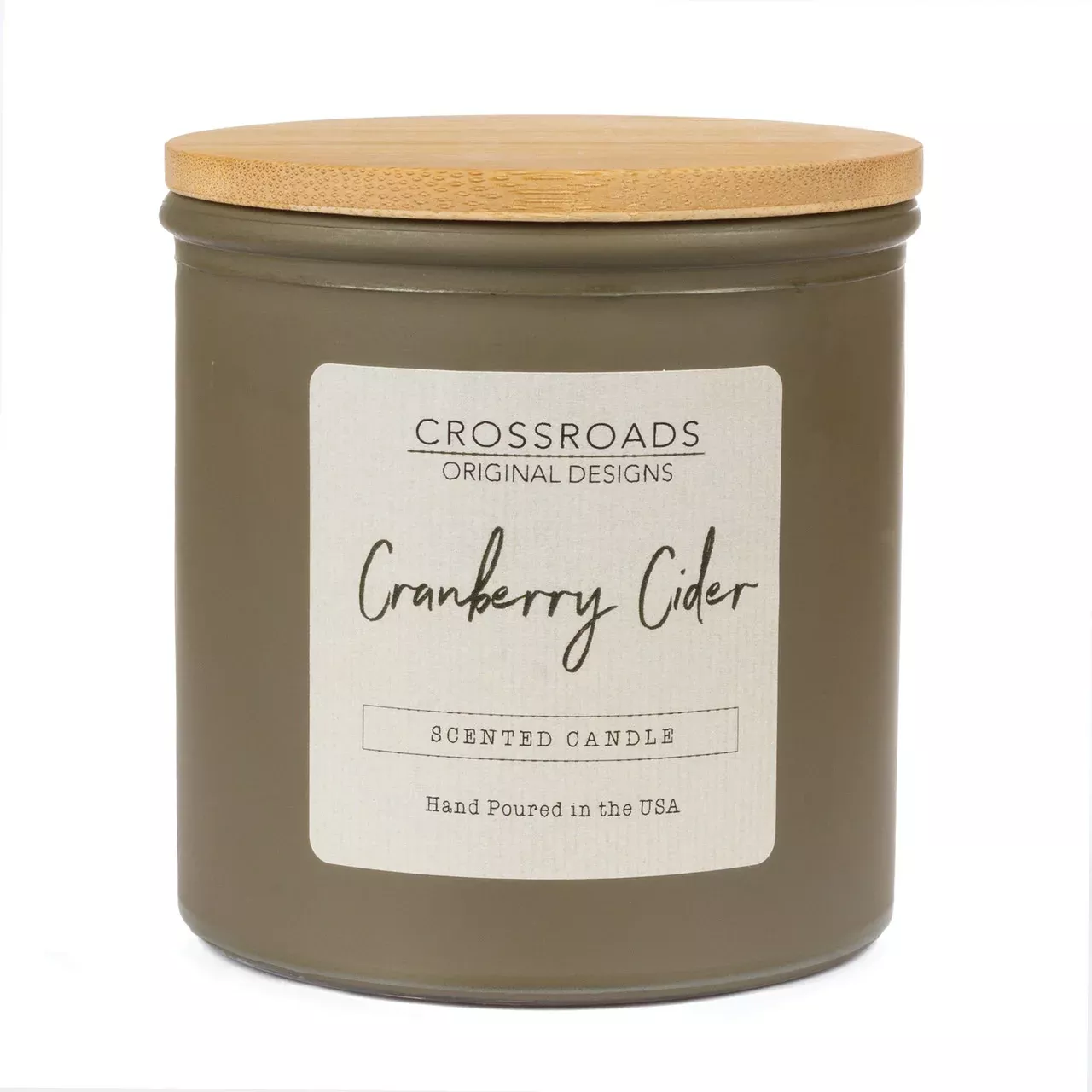 Cranberry Cider Colored Glass Candle