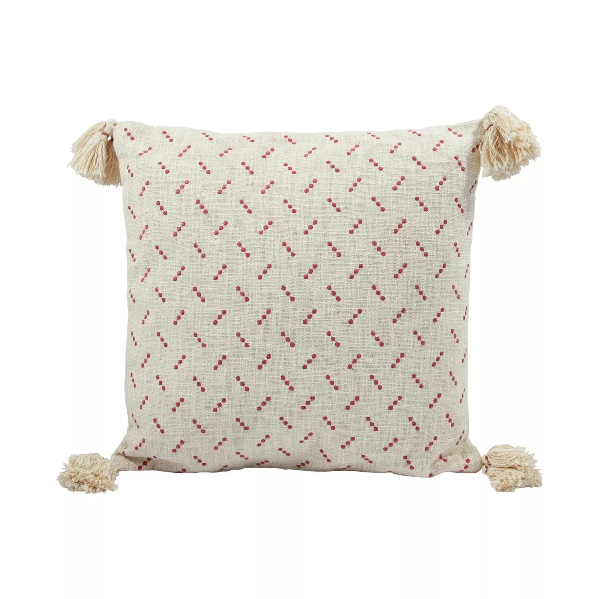 Dainty Dotted Tassel Pillow