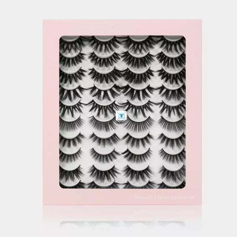 Dense faux mink lashes set of 20, lengths 8-25mm
