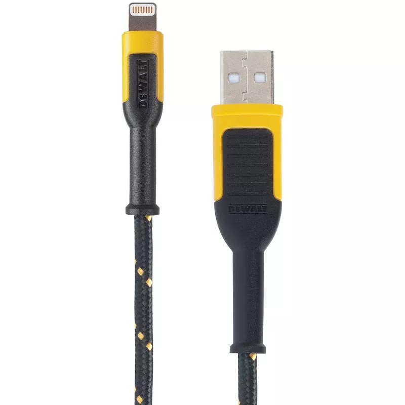 DeWalt Reinforced Lightning (Apple) to USB-A Charge/Sync Cables