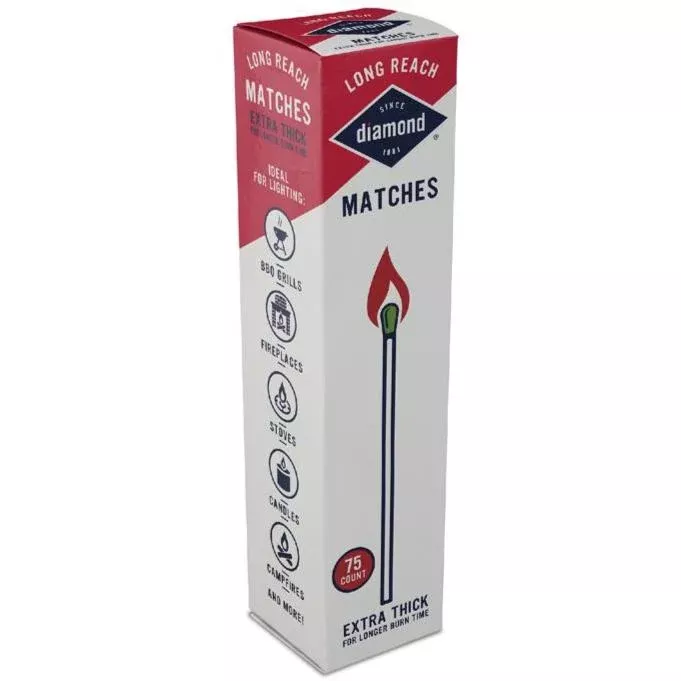 Diamond 10" Long Reach Matches - 75 pc.