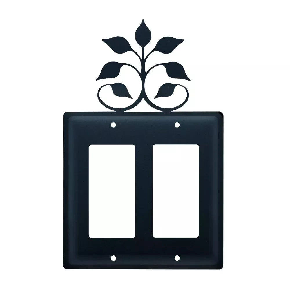Double Leaf Fan Double GFI Cover