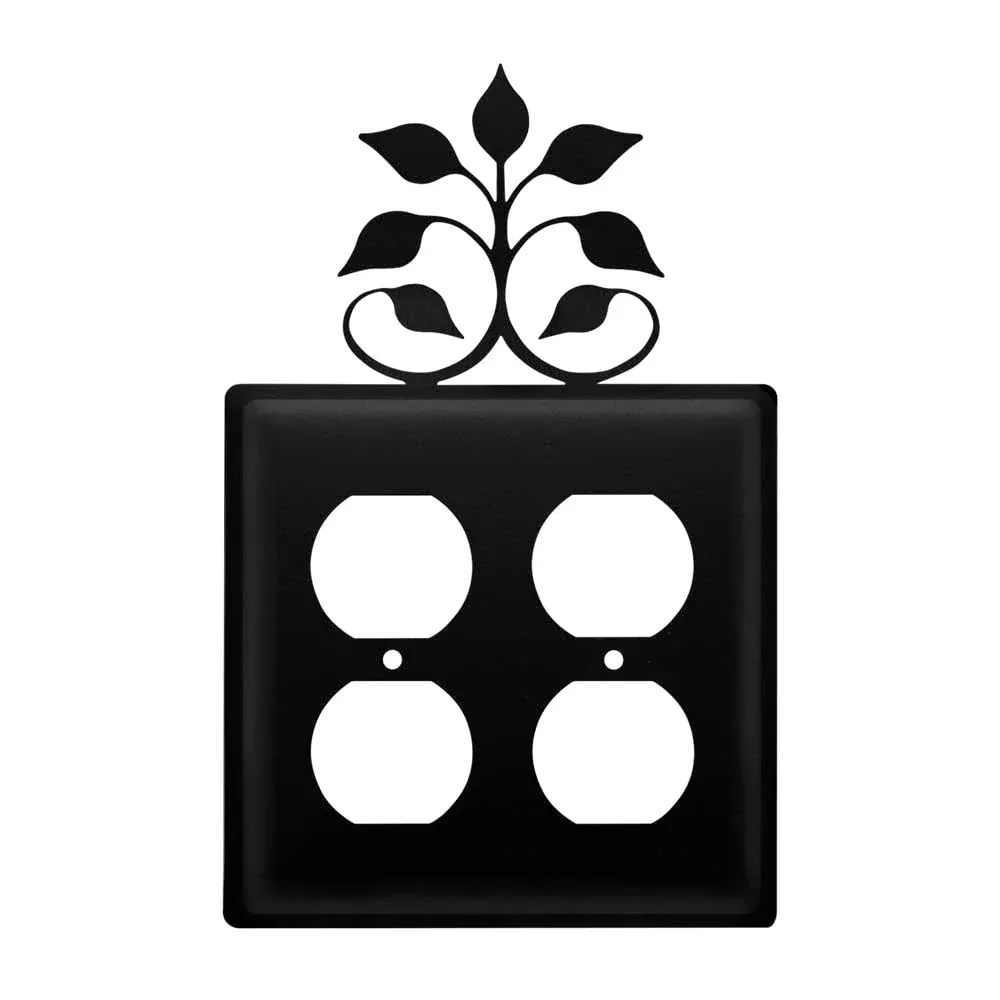 Double Leaf Fan Double Outlet Cover