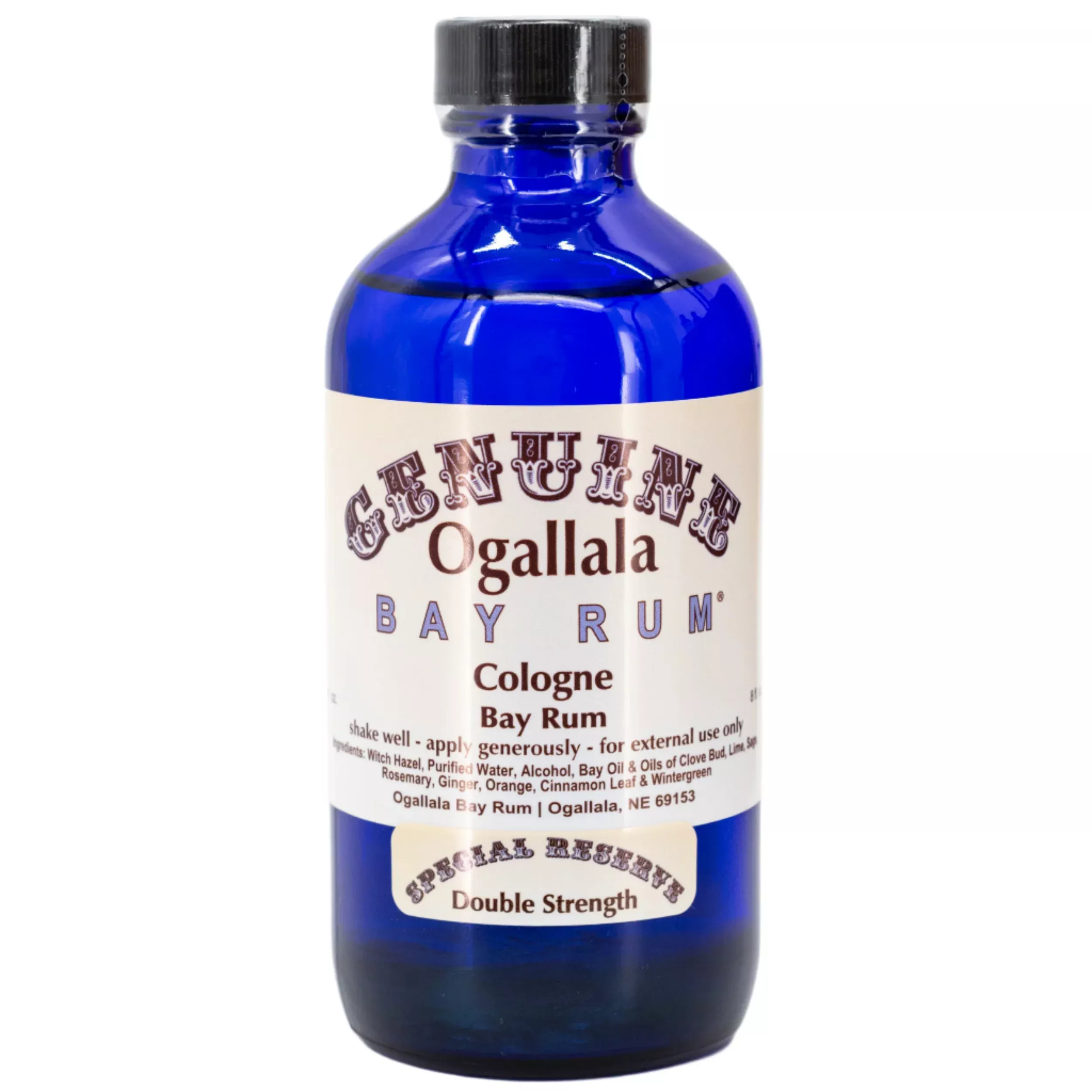 Double Strength Bay Rum Scented Cologne | Multiple Sizes | Ogallala Bay Rum
