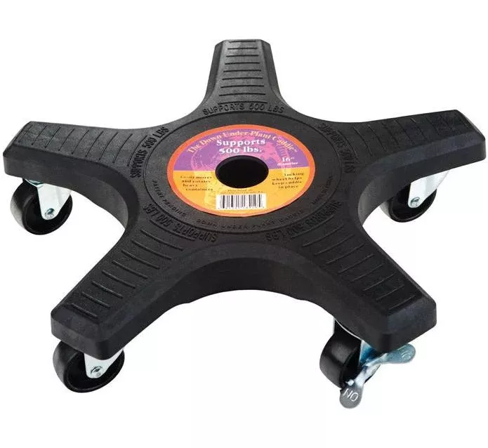 Down-Under Decksaver Wheeled Plastic Plant Caddy - 16"