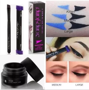 Dual-tip liner set 3-in-1 cosmetic applicator kit.