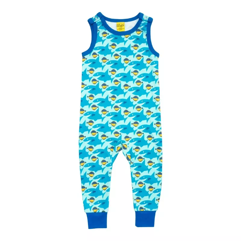 Dungarees: Sharky Sky Blue
