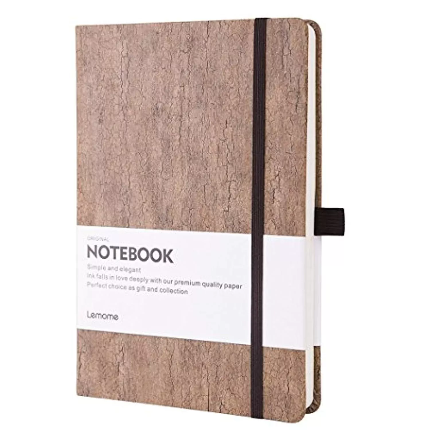 Eco-Friendly Natural Cork Hardcover Writing Notebook with Pen Loop & Premium Thick Paper with Page Dividers Gifts, A5 (5x8) Bound Notebook
