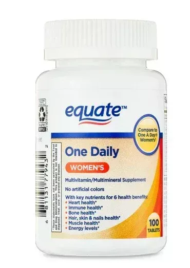 Equate One Daily Women’s Multivitamin Tablets – 100 Count
