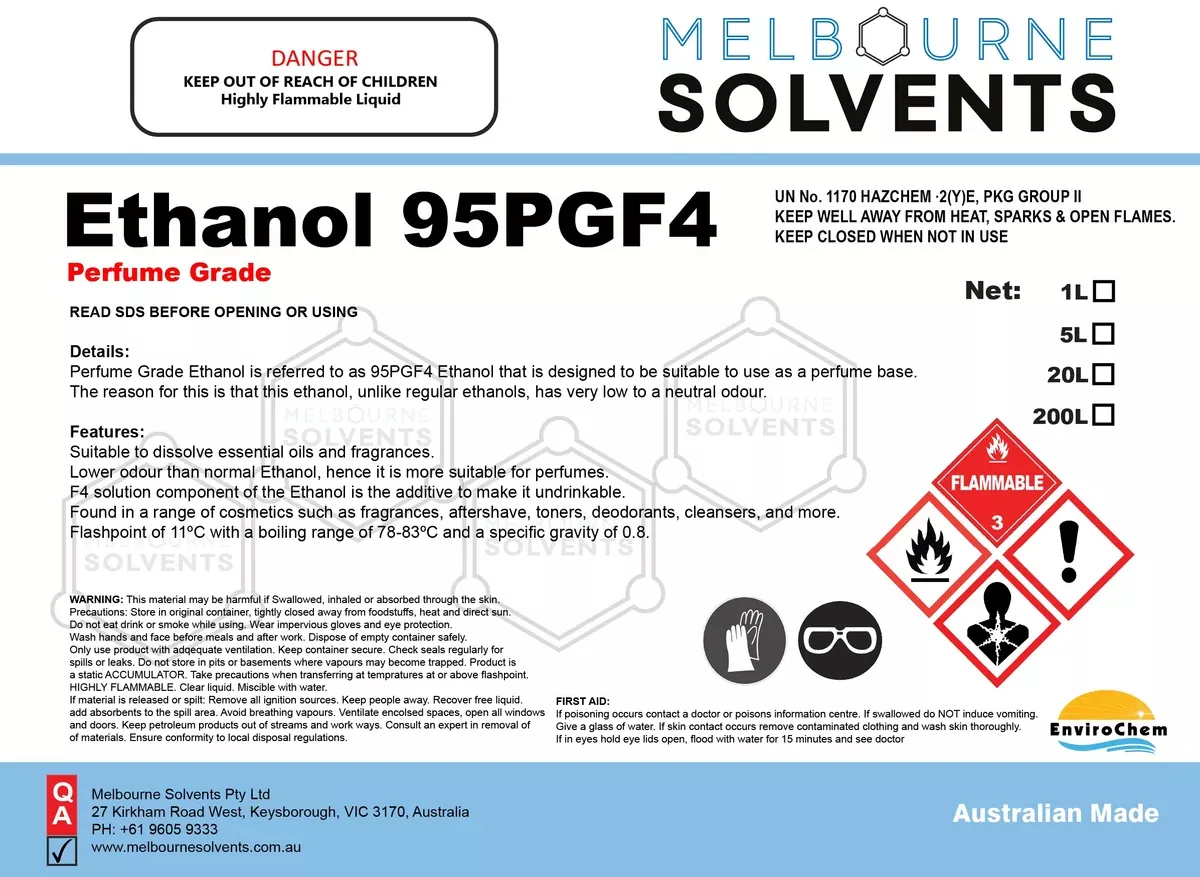Ethanol 95PGF4 (Perfume Grade)