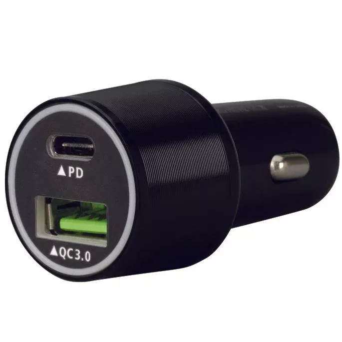 Fabcordz 2-Port USB-C/USB-A Car Charger