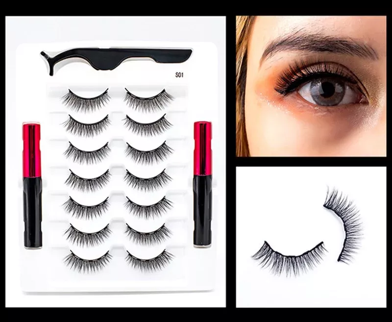 False Magnetic Lashes Natural Volume Liner Kit