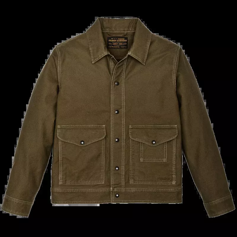 Filson Jungle Cloth Work Jacket — Dark Olive - CLOSEOUT