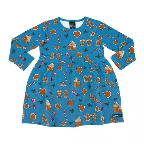 Flared Dress in Gingerbread Mid Marine