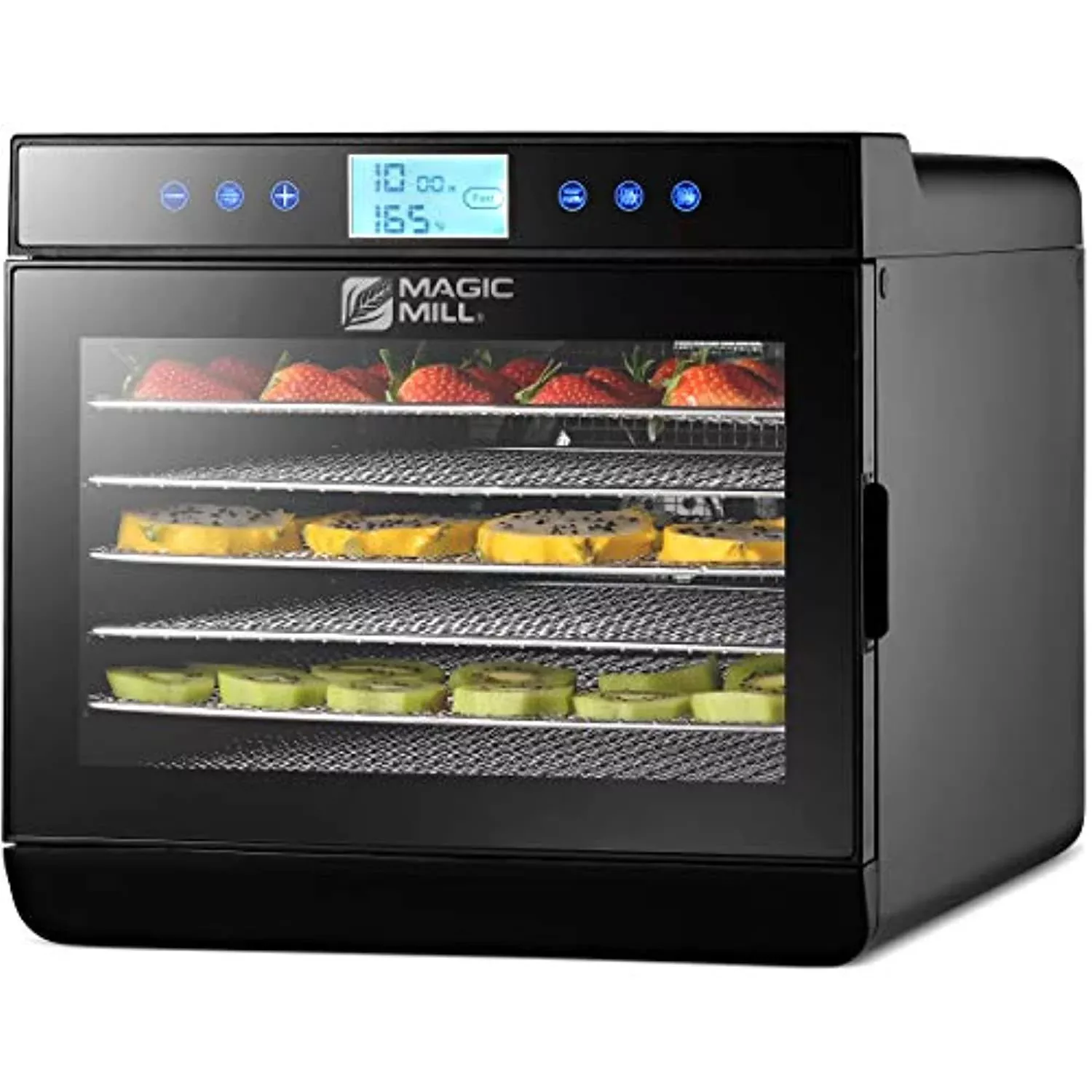 Food Dehydrator - Digital Timer, Temperature Control, Dryer for Jerky, Herb, Meat, Beef, Fruit and Vegetables, 7 Stainless Steel trays