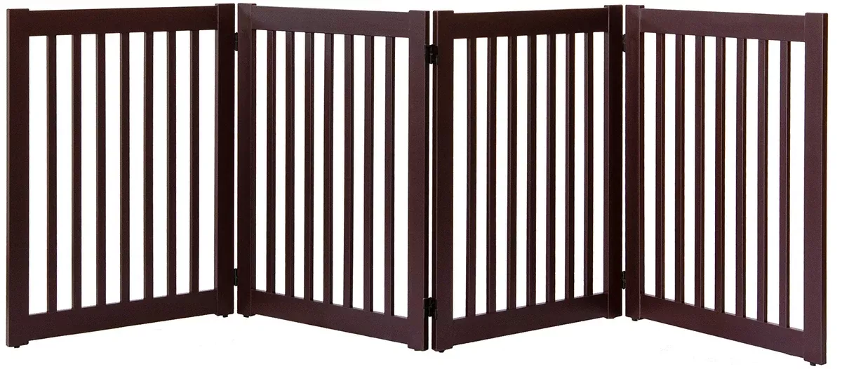 Four Panel Pet Gates in Mahogany