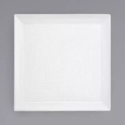 Front Of The House 10.75 Inch Square Spiral Plate
