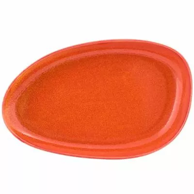Front Of The House Blood Orange Oval 11 Inch Plate