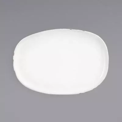 Front Of The House Oval Artefact Plate White 13 Inches