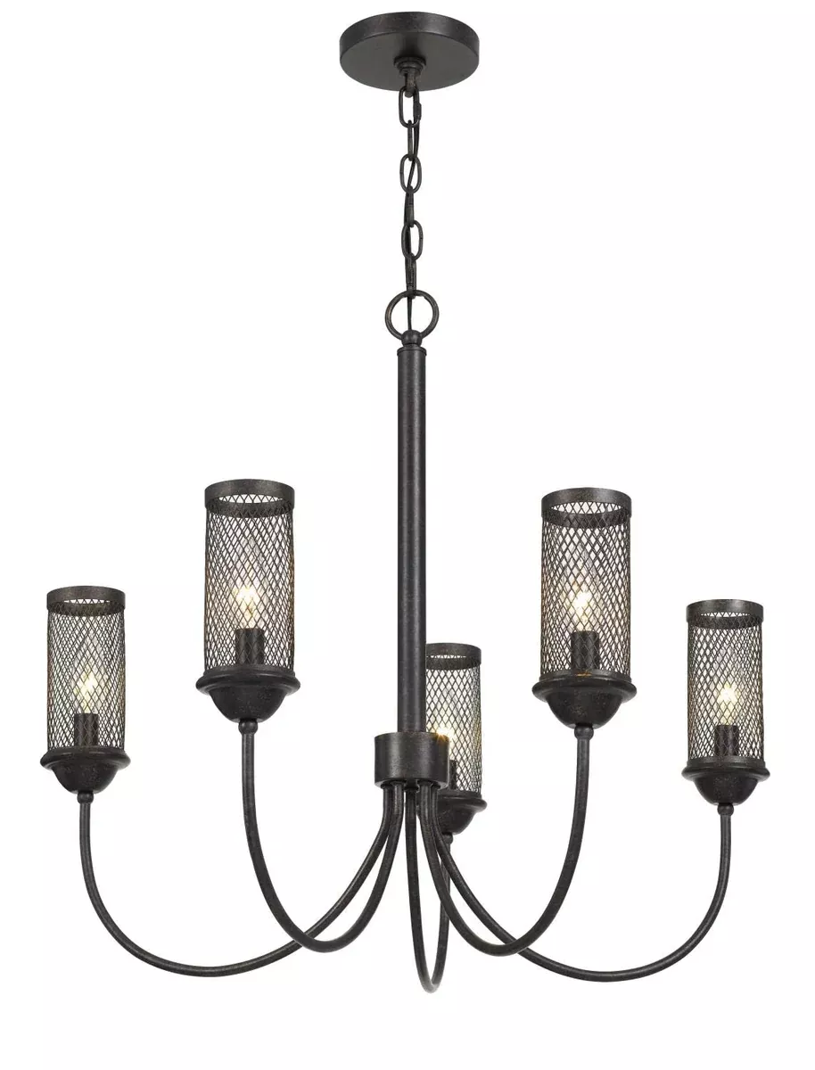 Fulton Metal Chandelier with mesh Metal Shade