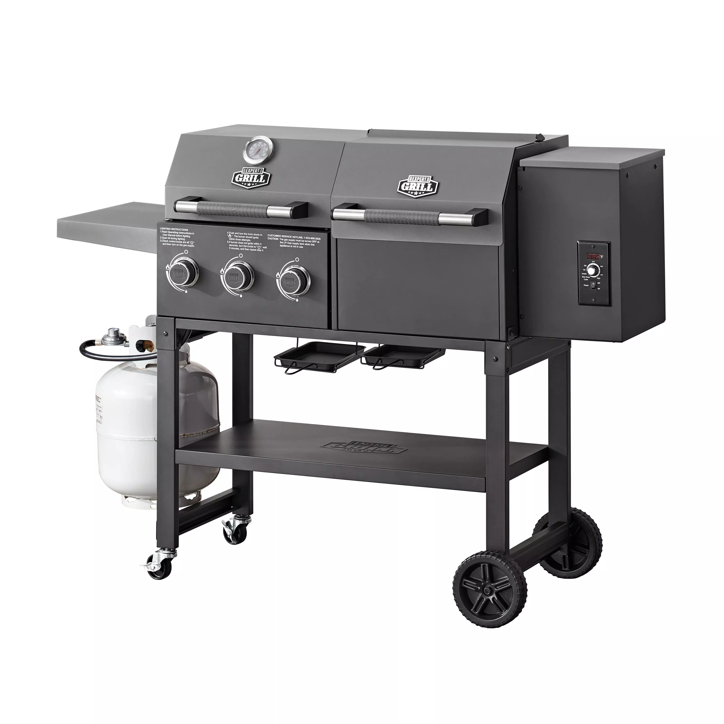 Gas Grill and Pellet Grill Combo
