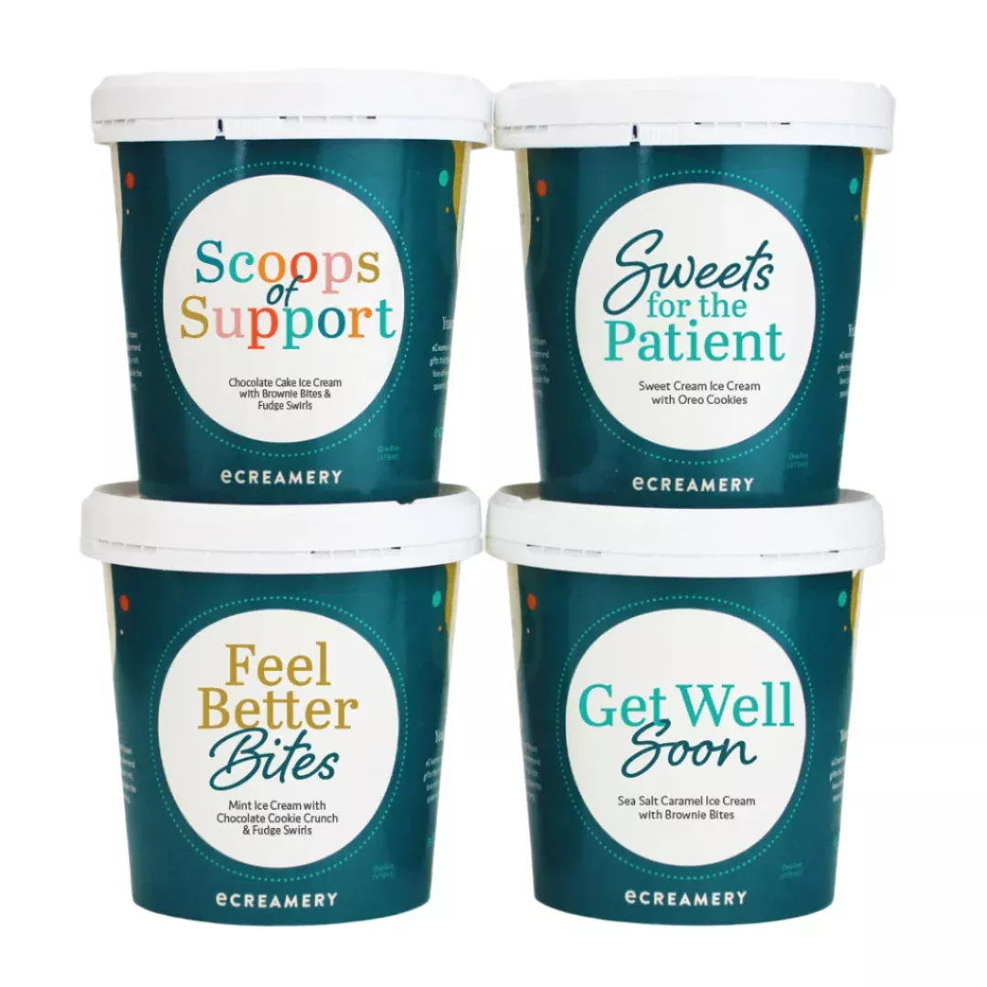 Get Well Ice Cream Gift | 4 Pints | eCreamery