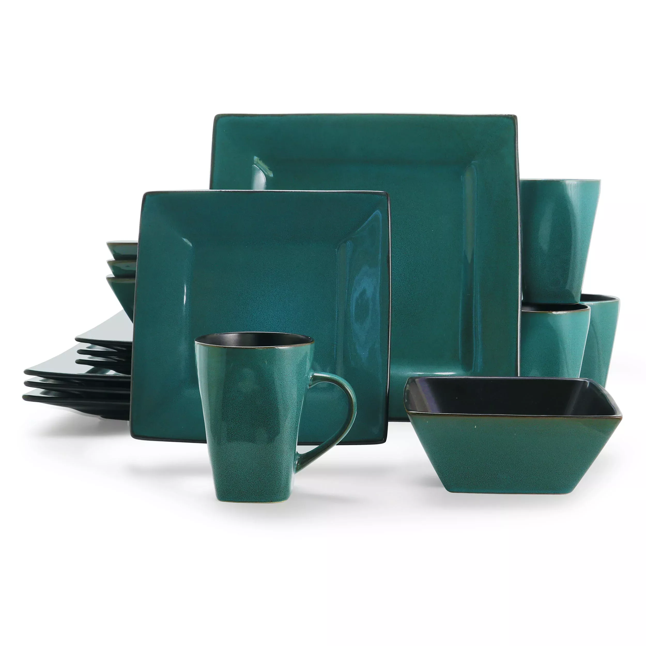 Gibson EliteKiesling 16-Piece Dinnerware Set, Blue