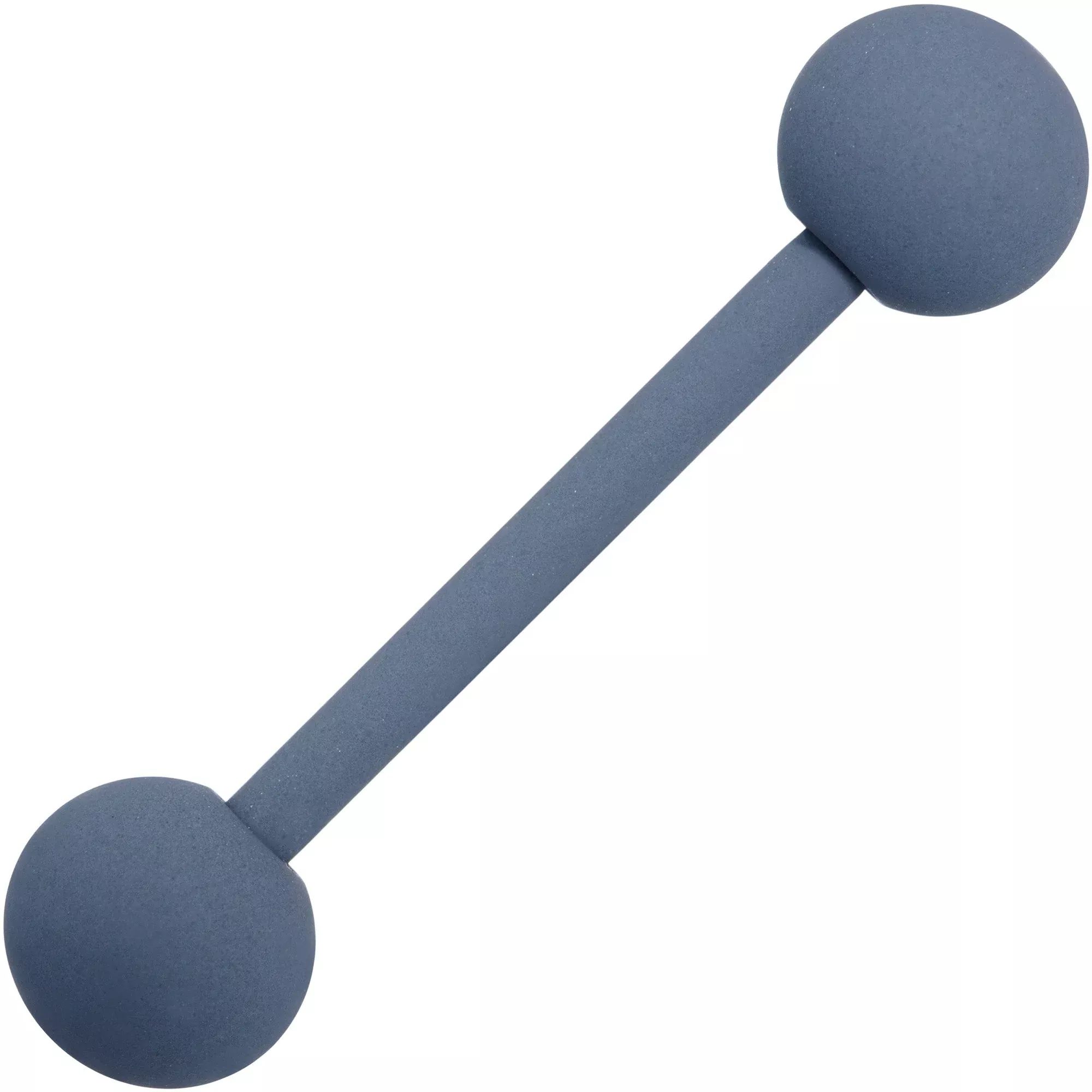 Gorgeous Grey Matte Barbell Tongue Ring 4mm Balls