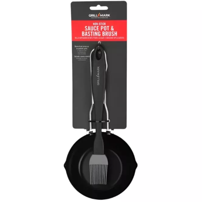 Grill Mark Non-Stick Sauce Pot & Basting Brush