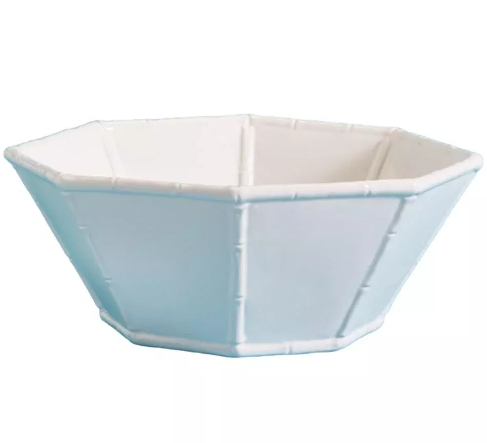 Hampton Faux Bamboo Ceramic Serving Bowl - 13"