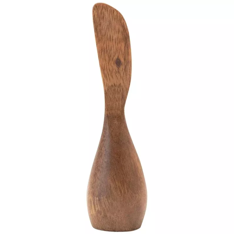 Hand-Carved Acacia Wood Standing Canape Knife - 5.5"
