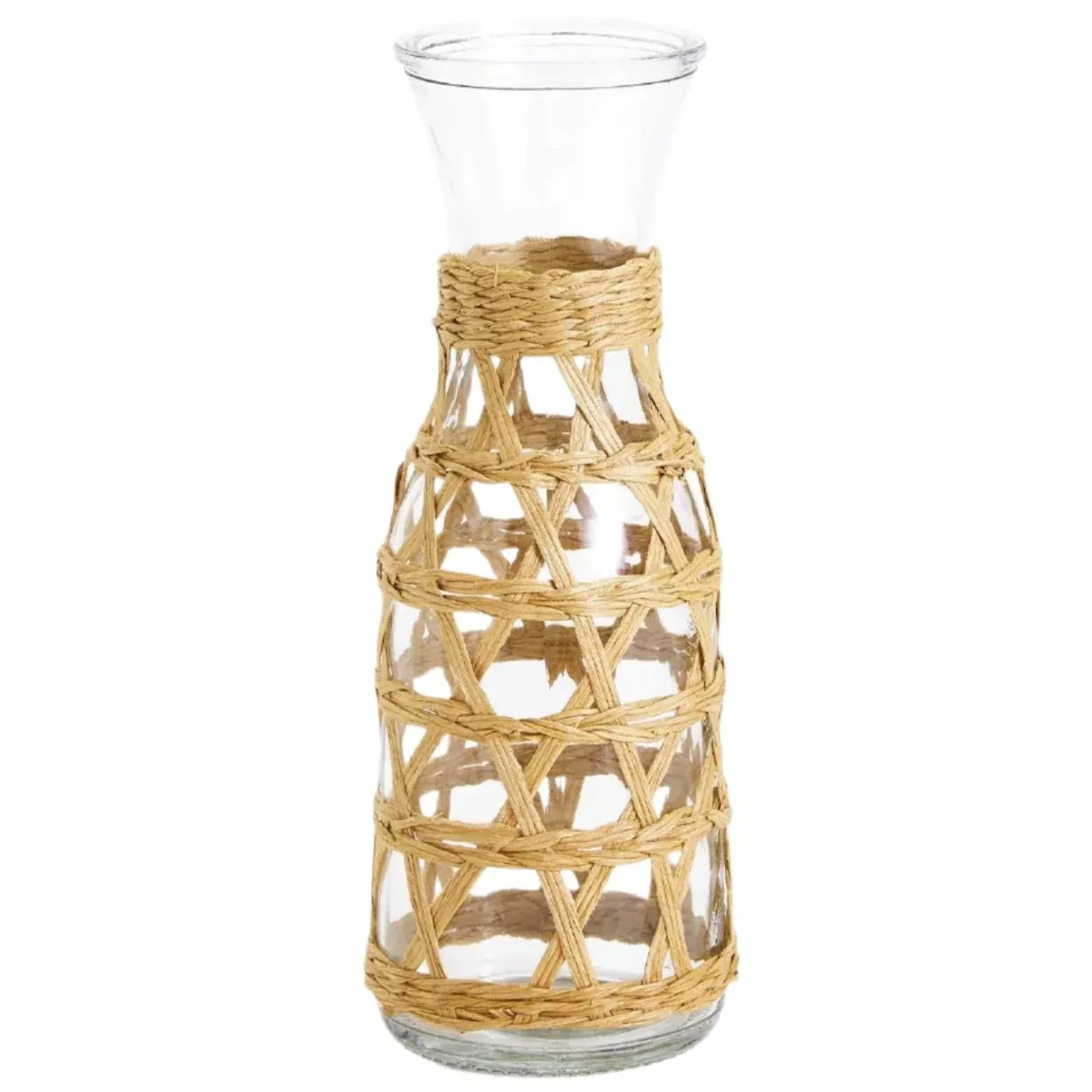 Hand-Woven Paper Yarn Lattice Carafe - 32 oz.