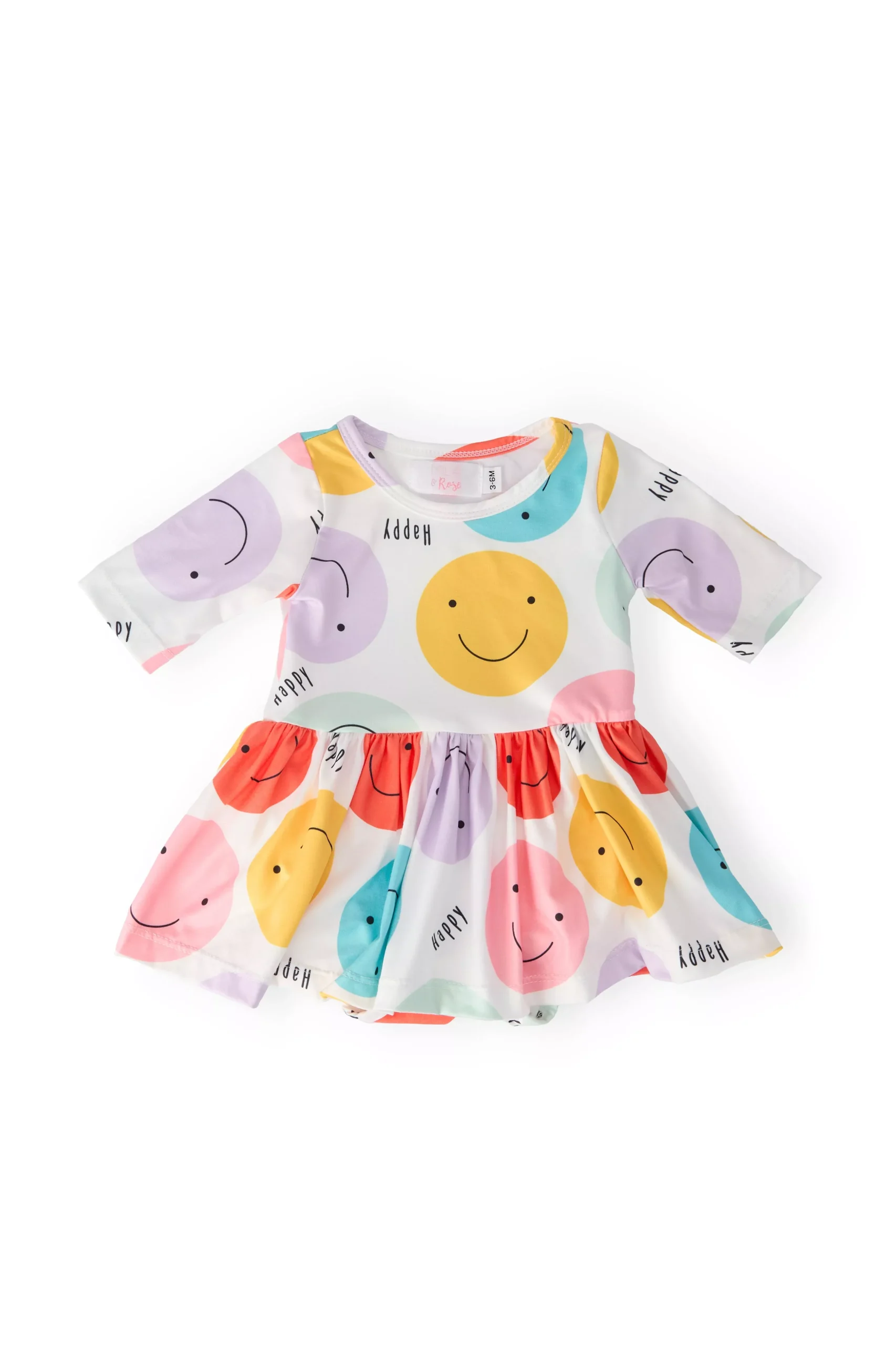 Happy Days 3 /4 Sleeve Twirl Bodysuit