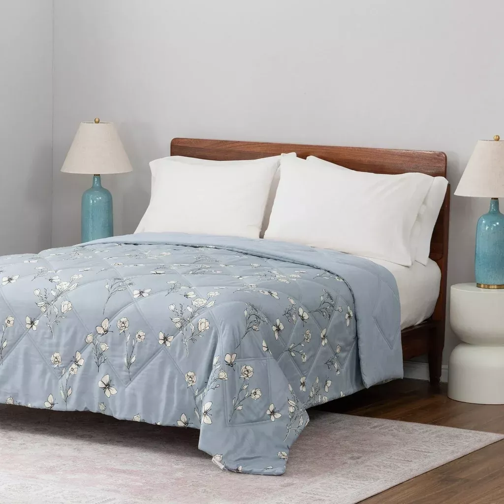 Herringbone Microfiber Down Alternative Blanket