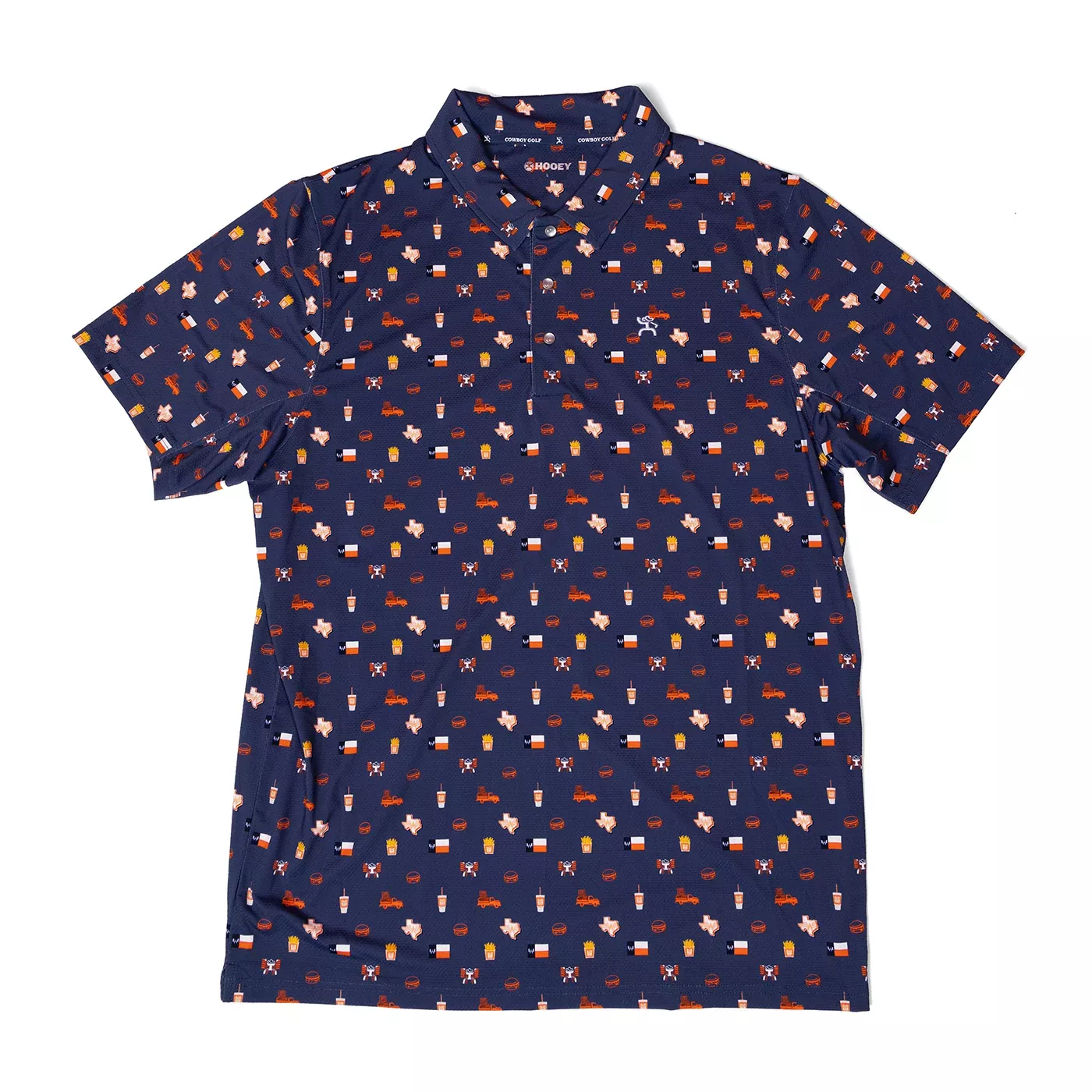 Hooey x Whataburger Navy Cowboy Golf Polo