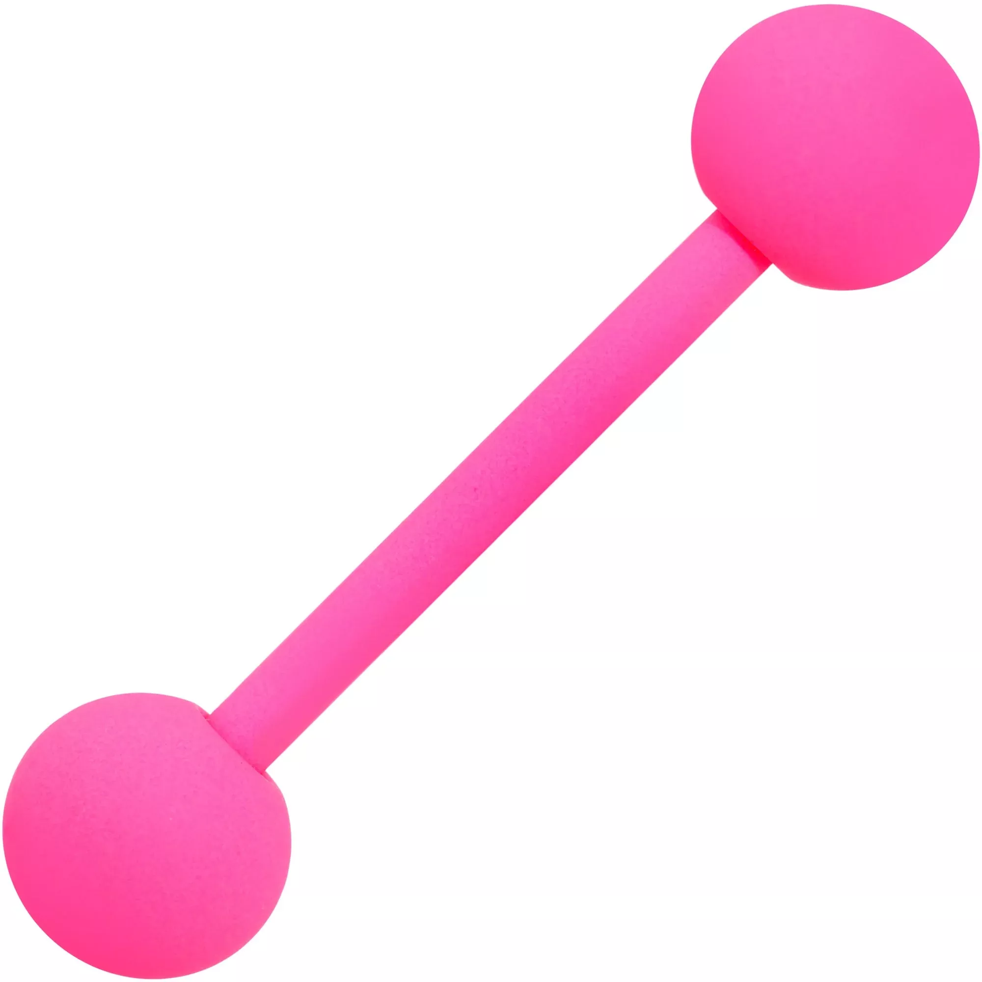 Hot Hot Pink Matte Barbell Tongue Ring