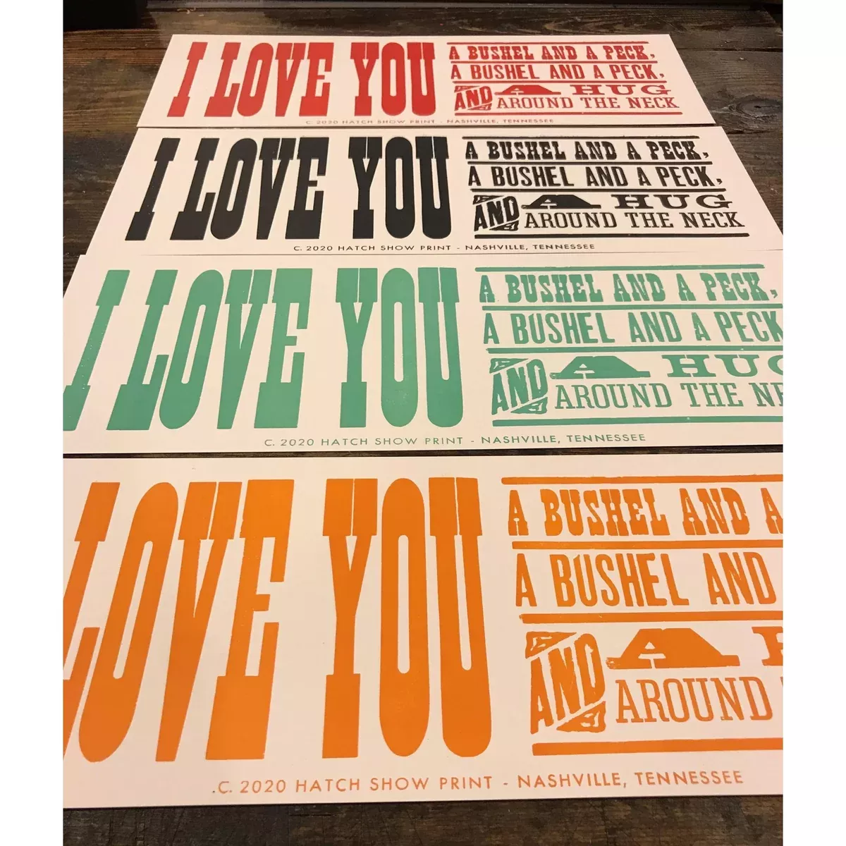 I Love You a Bushel and a Peck Poster