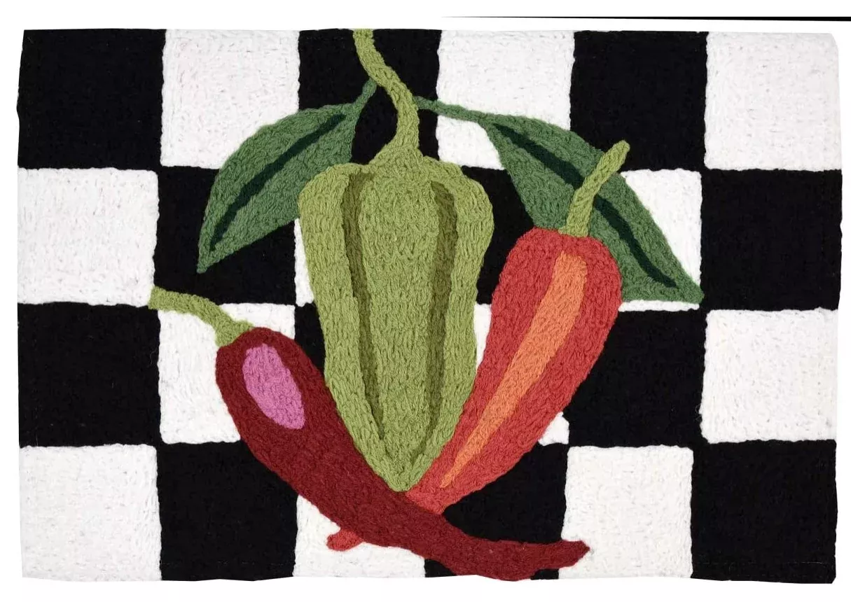 Jellybean Checkered Peppers Rug - 20" x 30"