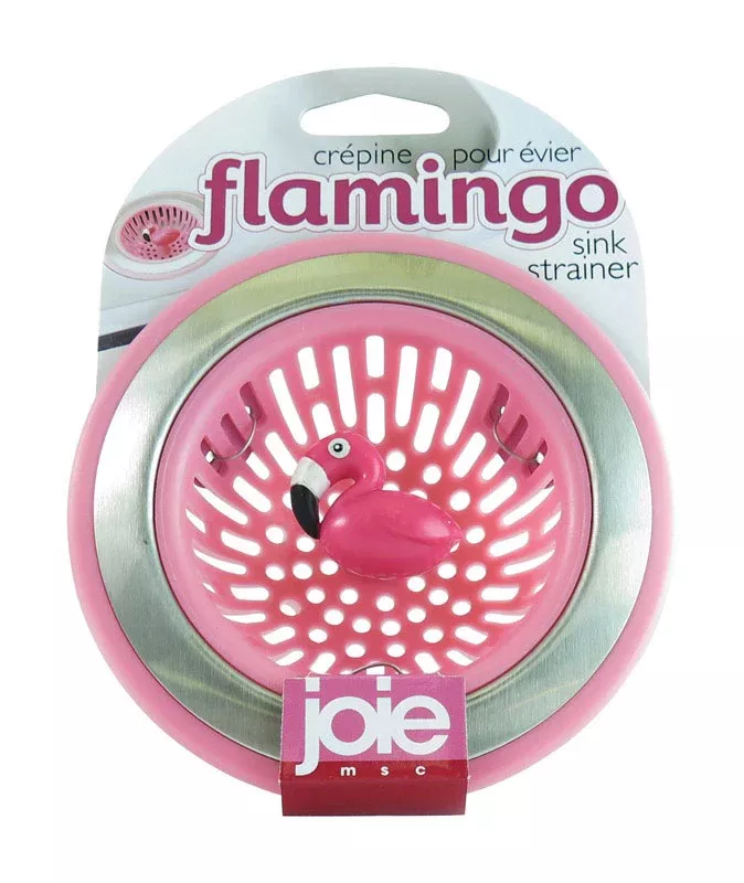 Joie 6609135 Plastic & Stainless Steel Sink Strainer, Pink & Silver
