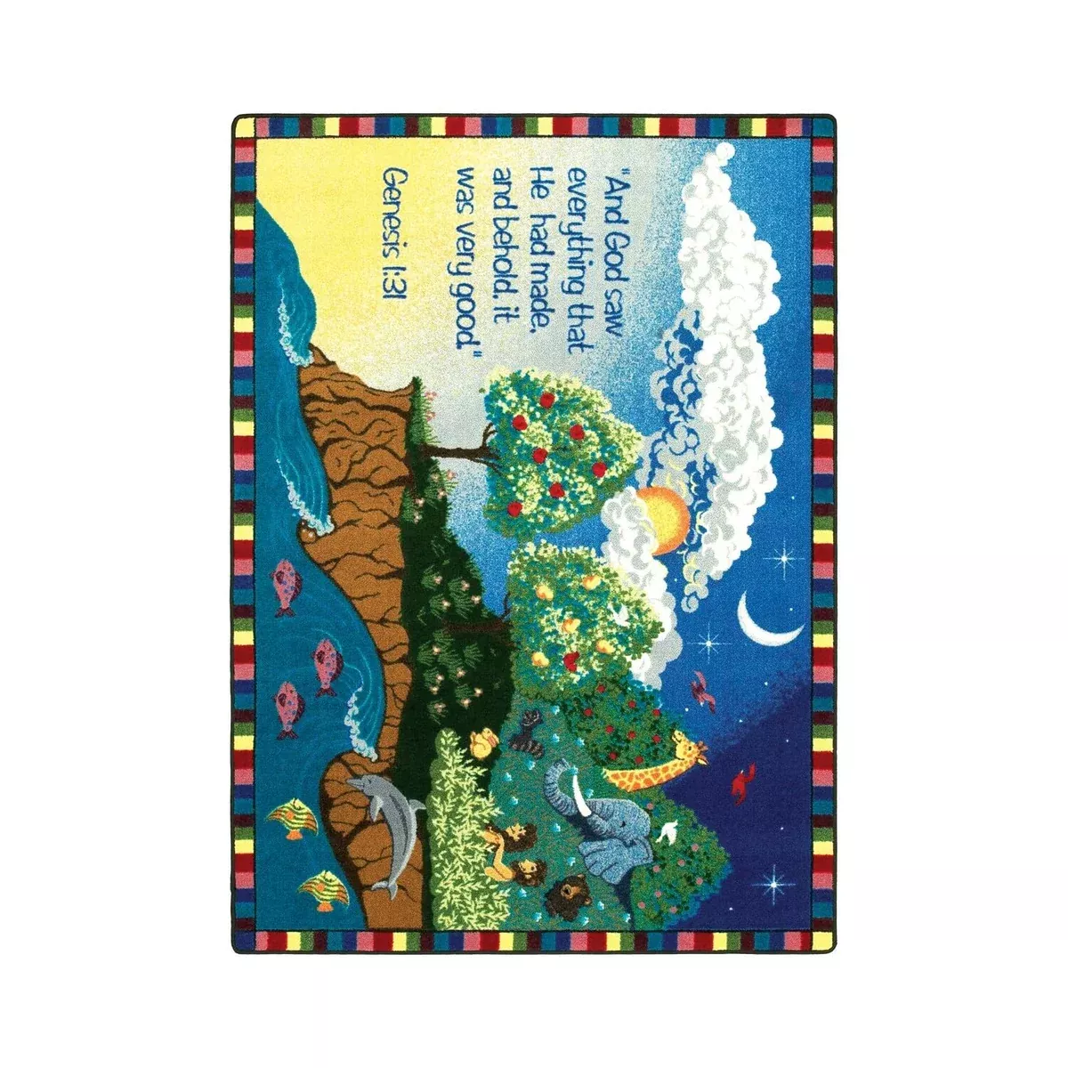 Joy Carpets Creation 5'4" x 7'8" Area Rug in Color Multi