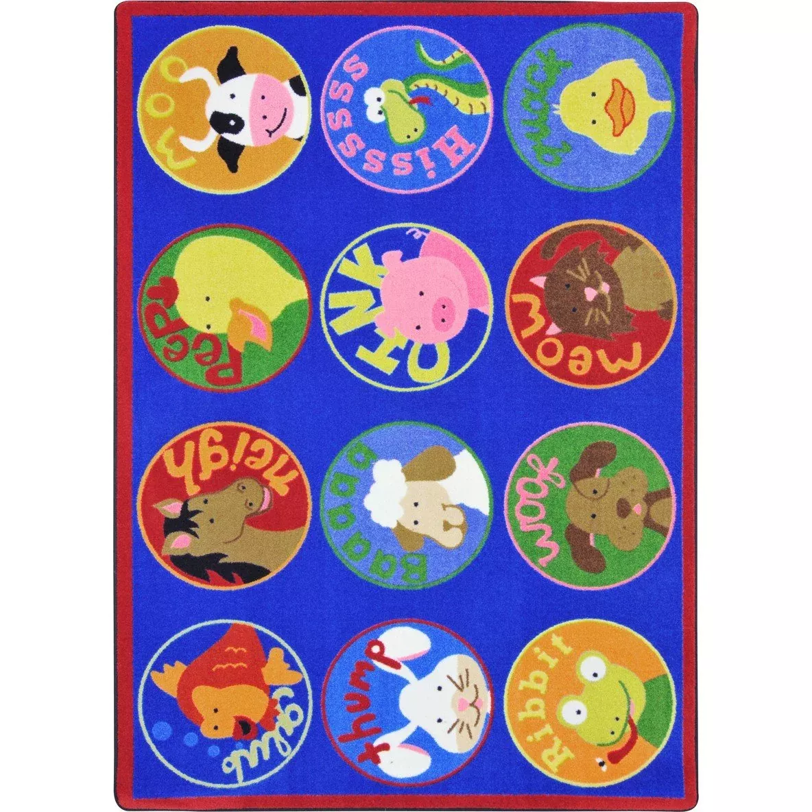 Joy Carpets Creature Calls 7'8" x 10'9" Area Rug in Multicolor