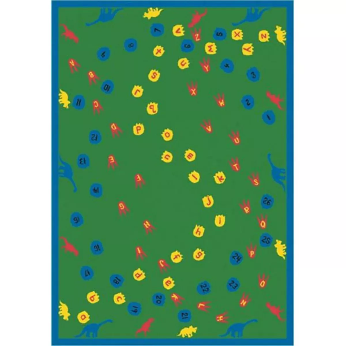 Joy Carpets Dinosaur Walk Rug, Multi, 5'4" x 7'8"