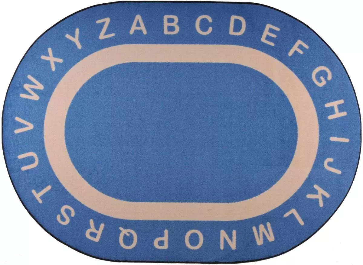 Joy Carpets Endless Alphabet Rug, Seaside, 5'4" x 7'8"