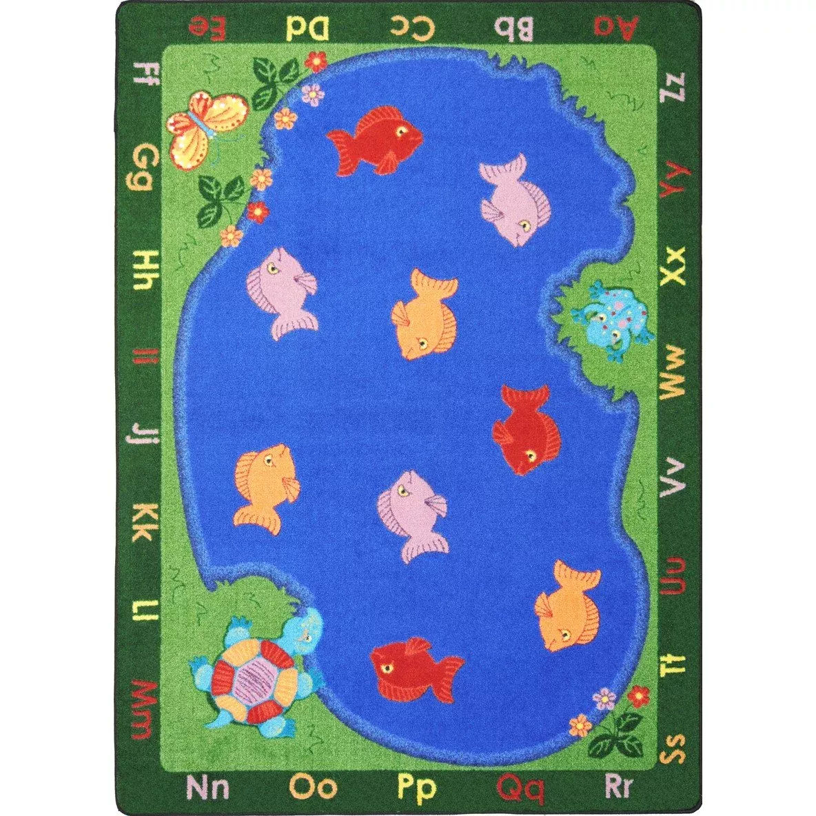 Joy Carpets Fishin' Fun Area Rug, 5'4" x 7'8", Multi