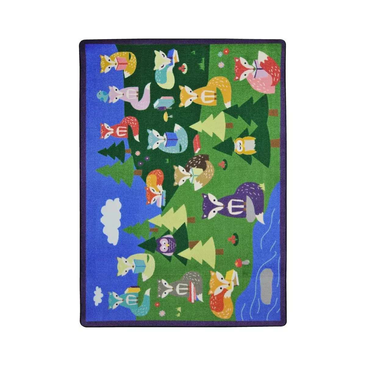 Joy Carpets Foxy Readers 5'4" x 7'8" Area Rug in Color Multi