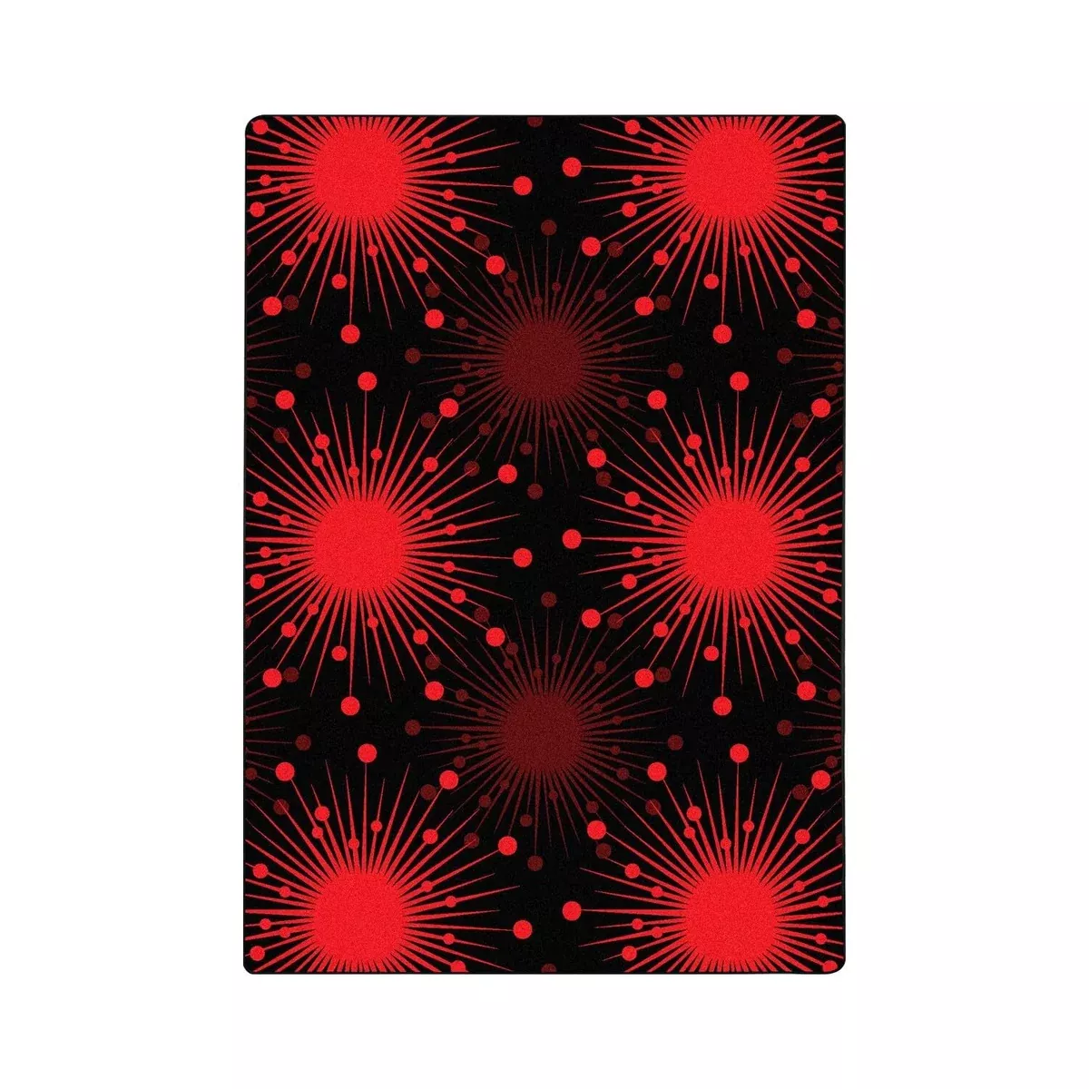 Joy Carpets Kaleidoscope - Whimsical Area Rugs Cosmopolitan, 5'4" x 7'8", Red