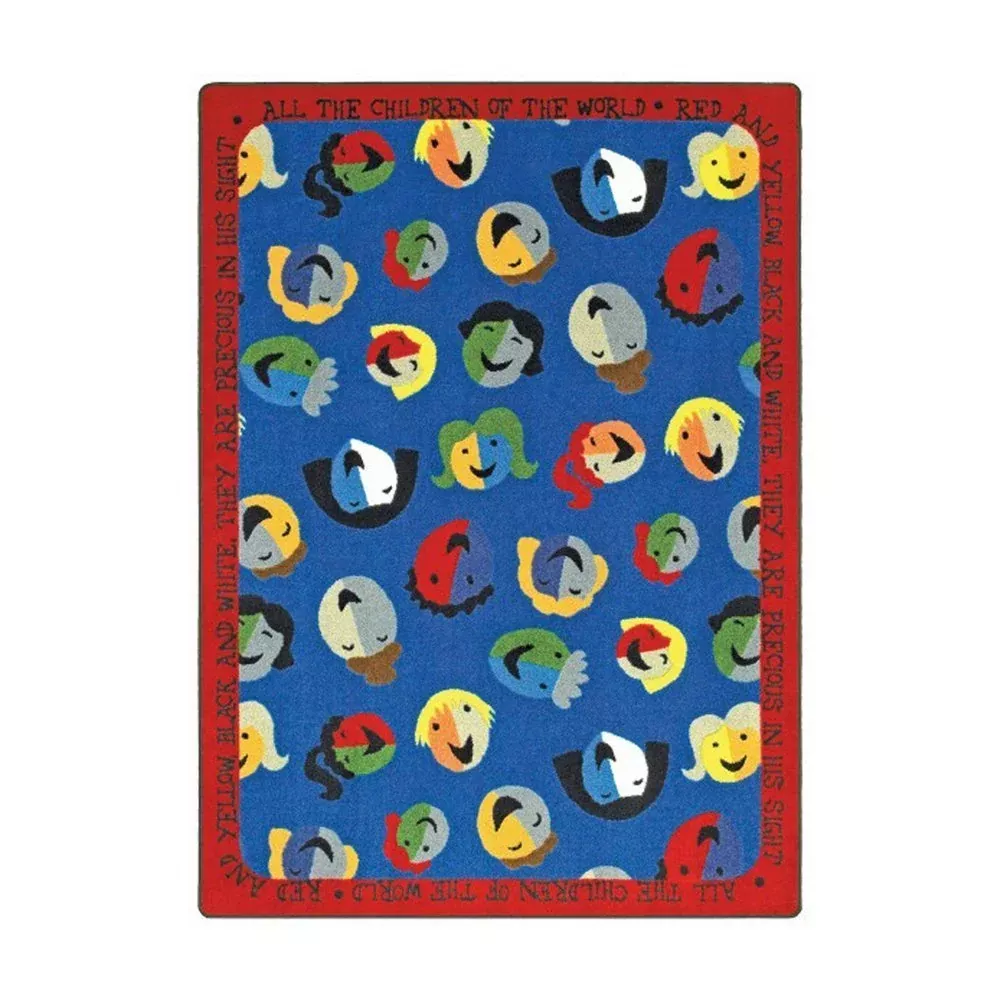 Joy Carpets Kid Essentials Inspirational Children of The World Area Rug, Multicolored, 3'10" x 5'4"