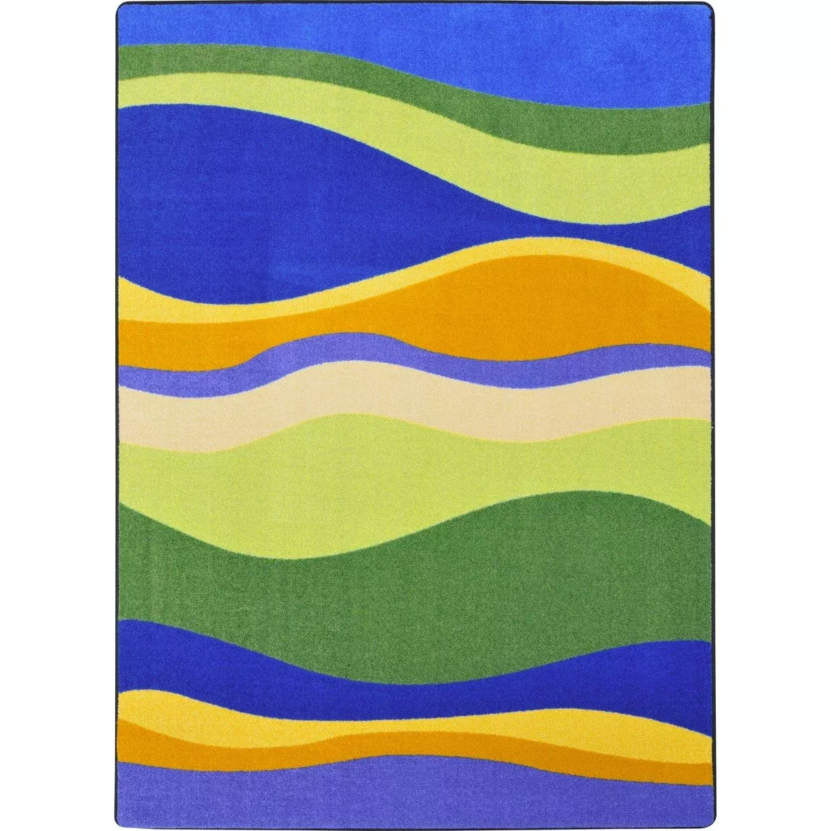 Joy Carpets Kid Essentials Riding Waves Childrens Rugs, Multicolor, 7'8" x 10'9"