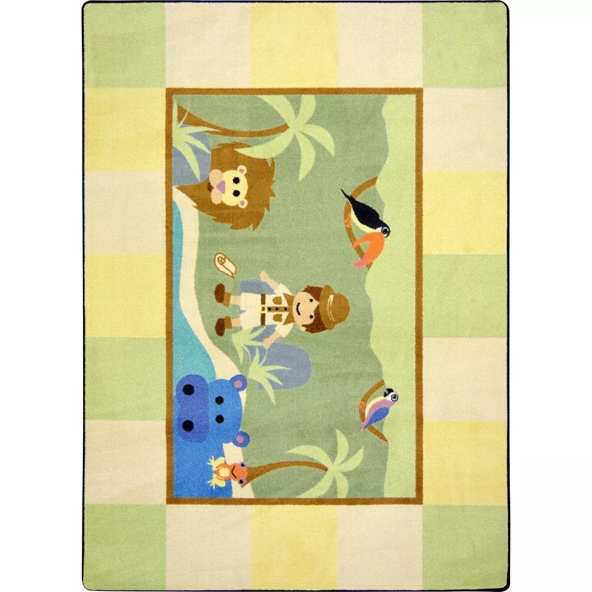 Joy Carpets Lil' Explorer Rug, Multi, 3'10" x 5'4"